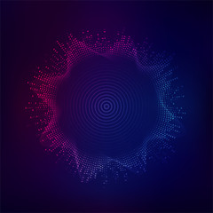 abstract digital equalizer, sound wave pattern element