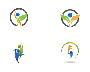 Healthy life logo template vector icon