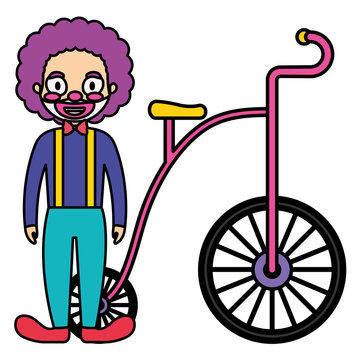 Circus Clown With Tricycle