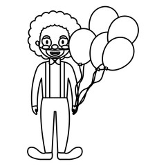 Obraz premium circus clown with balloons helium