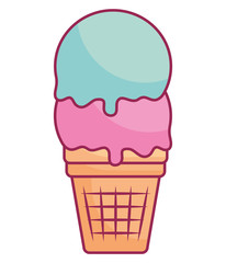 delicious ice cream isolated icon