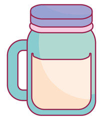 cute beverage jar icon