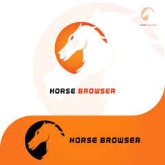 This logo depicts a horse with the earth as its background. This logo is good for use by companies or businesses that are engaged in internet service providers. Or it can also be used as a browser app