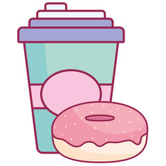 plastic cup container with donut