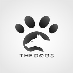 This logo shows a dog with its footprint as the background. This logo is good for use by companies or businesses. But this logo can also be used as an app logo and various other creative business.