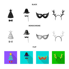 Vector illustration of party and birthday symbol. Collection of party and celebration stock vector illustration.