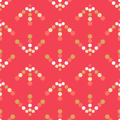 Polka dot seamless pattern. Figures from large and small circles. Geometric background. Can be used for wallpaper, textile, invitation card, web page background.