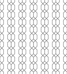 Fototapeta premium Seamless geometric pattern. Monochrome graphic repeating design. Modern minimalist stylish ornament. Vector