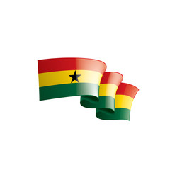 Ghana flag, vector illustration on a white background
