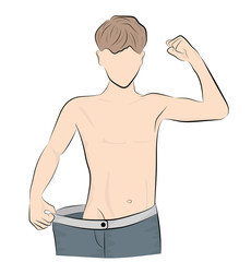 Fototapeta premium losing weight playing sports. weight loss concept. vector illustration.