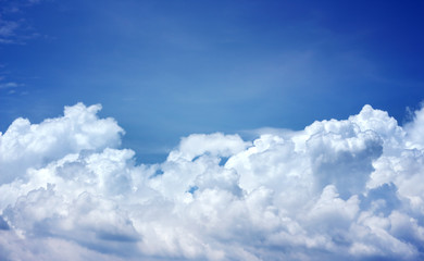 Naklejka na ściany i meble Blue sky with white clouds for background.