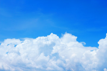 Naklejka na ściany i meble Blue sky with white clouds beautiful background.
