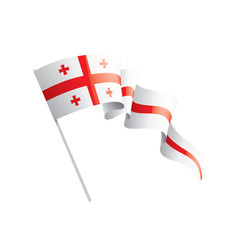 Georgia flag, vector illustration on a white background