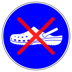 Obraz premium ssne50 SafetySignNewEscalator ssne - shas589 SignHealthAndSafety shas - german - Rolltreppe: Weiche Plastikschuhe verboten - english / mandatory sign: rubber / soft plastic shoes prohibited - g6943