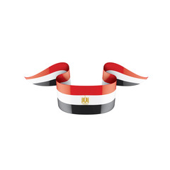 Egypt flag, vector illustration on a white background