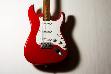 electric guitar isolated on white background