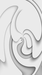 Weiße Abstrakte fließende Formen. Weiße surreale Hintergrund Textur.