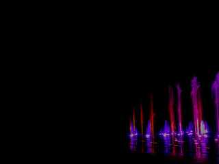  colored decorative dancing water jet led light fountain show at night