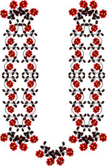 The stylized ethnic ornament 