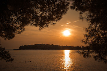 Fototapeta na wymiar Sunset in Pula, Croatia