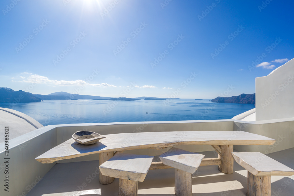 Canvas Prints view on oia in santorini