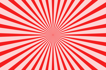 Vector simple pink background. Stripes in retro pop art style