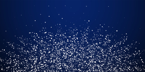 Random white dots Christmas background. Subtle fly