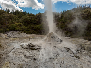 New Zealand Geyser Powerful Eruption 