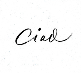 Ciao phrase. Modern vector brush calligraphy. © Anastasiia Hevko