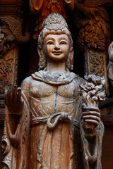 Fototapeta premium Sanctuary of Truth (Prasat Satchatham) in Pattaya, Thailand