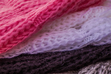 Tejidos de lana invernal multicolores