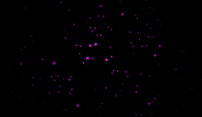 Colorful particles effect dust debris isolated on black background, motion powder spray burst in dark texture 