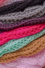 Tejidos de lana invernal multicolores