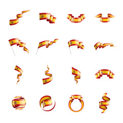 spain flag, vector illustration on a white background