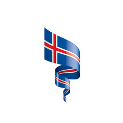 Iceland flag, vector illustration on a white background