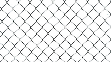 A pattern of a steele fence on a white background