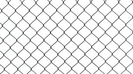 Fototapeta premium A pattern of a steele fence on a white background