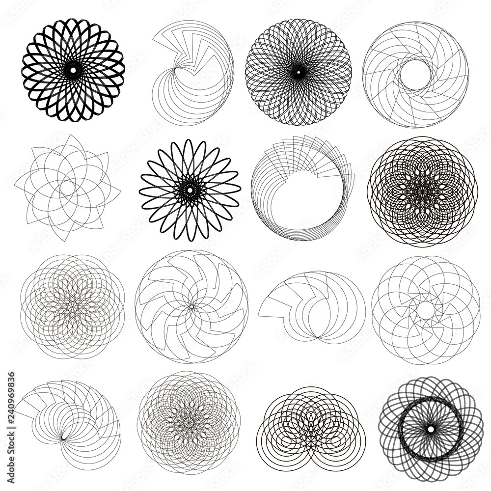 Poster set with patterns