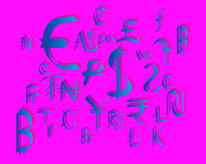 Obraz premium World currency background