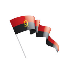 Angola flag, vector illustration on a white background