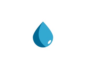 Set of abstract blue water drops symbols, logo template