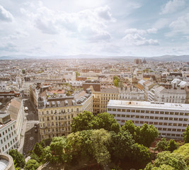 Blick über Wien in Österreich bei Sonnenschein