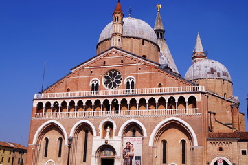 Fototapeta na wymiar Facade of Basilica del Santo, Padua, Italy