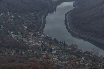 View for valley of river Labe from Vysoky Ostry hill