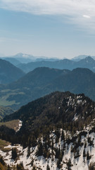 Fototapeta premium Smartphone HD wallpaper of beautiful alpine view on the Hochfelln - Bergen - Bavaria - Germany
