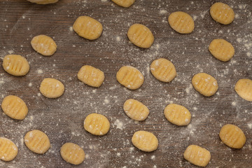 Traditional Italian gnocchi prepared with potatoes and eggs