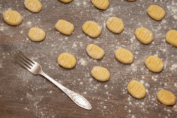 Traditional Italian gnocchi prepared with potatoes and eggs