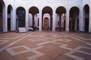 Courtyard of Bo Palace, University of Padua, Italy