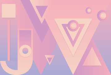 Abstract futuristic geometric pattern in gradient colors