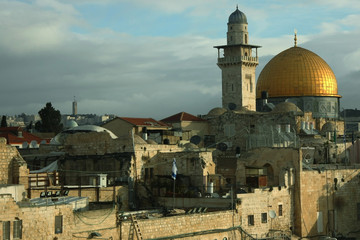 Mosque of the dome of the rock in Jerusalem.